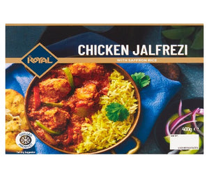 
                
                    Load image into Gallery viewer, Royal Chicken Jalfrezi with Saffron Rice -400g
                
            