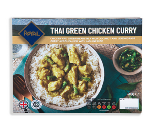 
                
                    Load image into Gallery viewer, Royal Thai Green Chicken Curry with Jasmine Rice 400g
                
            